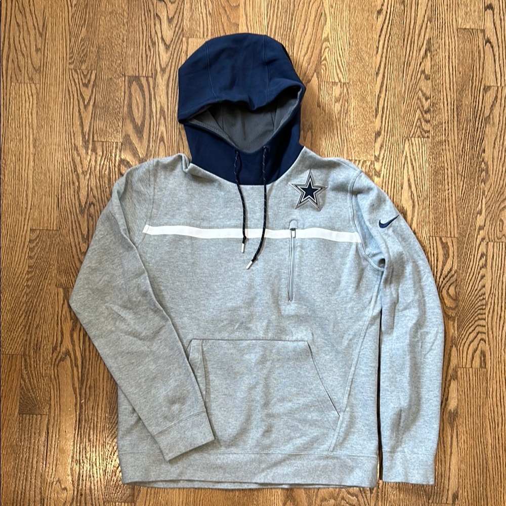 Nike NFL Dallas Cowboys Gray and Blue Sweatshirt Hoodie